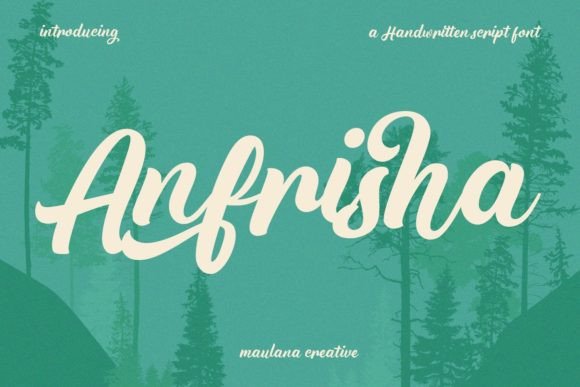 Anfrisha: A Cursive Display Font Designed for Creative Identity