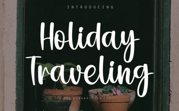 Holiday Traveling: A Handwritten Font for Elegant Digital Designs