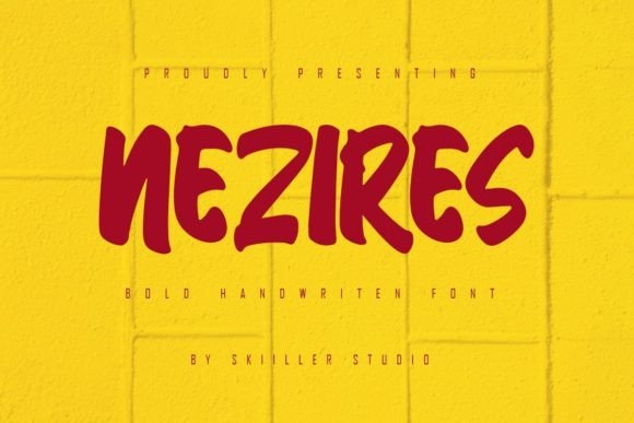 Nezires: A Bold Handwritten Font for Your Crafted Products