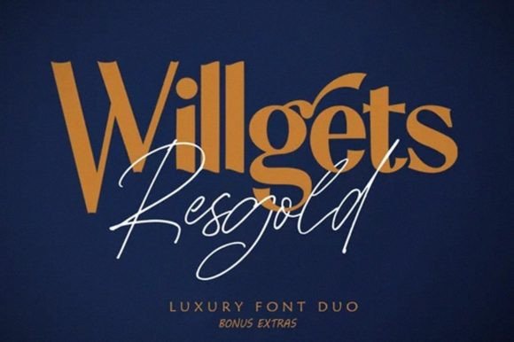 Resgold Willgets: A Luxury Font Duo for Branding Projects